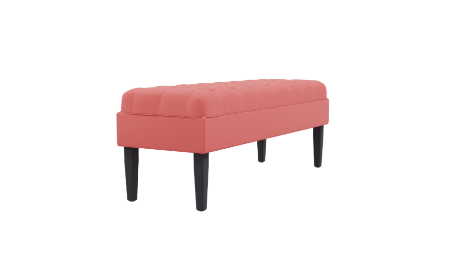 Stylish Upholstered Bench Model 3D - Professional 3D Model Render 9