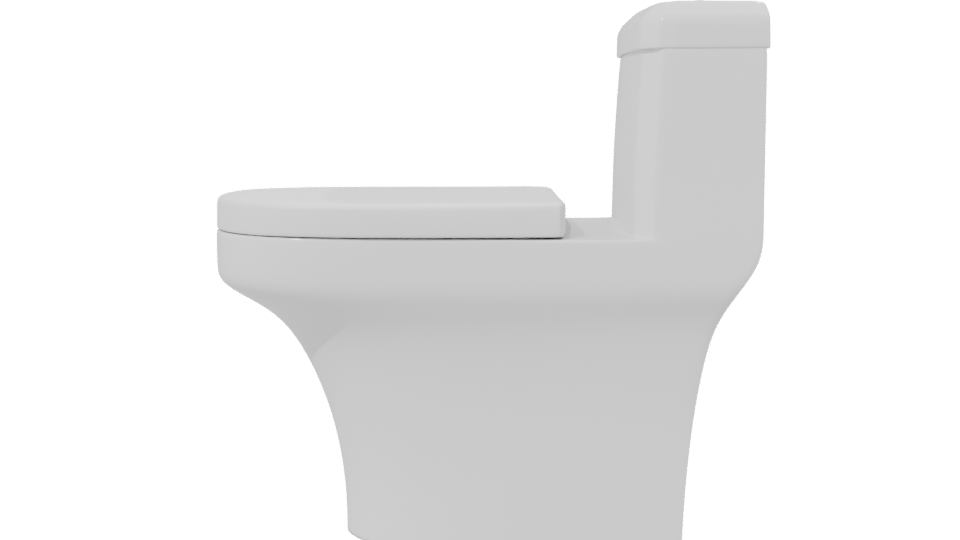 Contemporary Bathroom Toilet Model 3D - Professional 3D Model Render 2