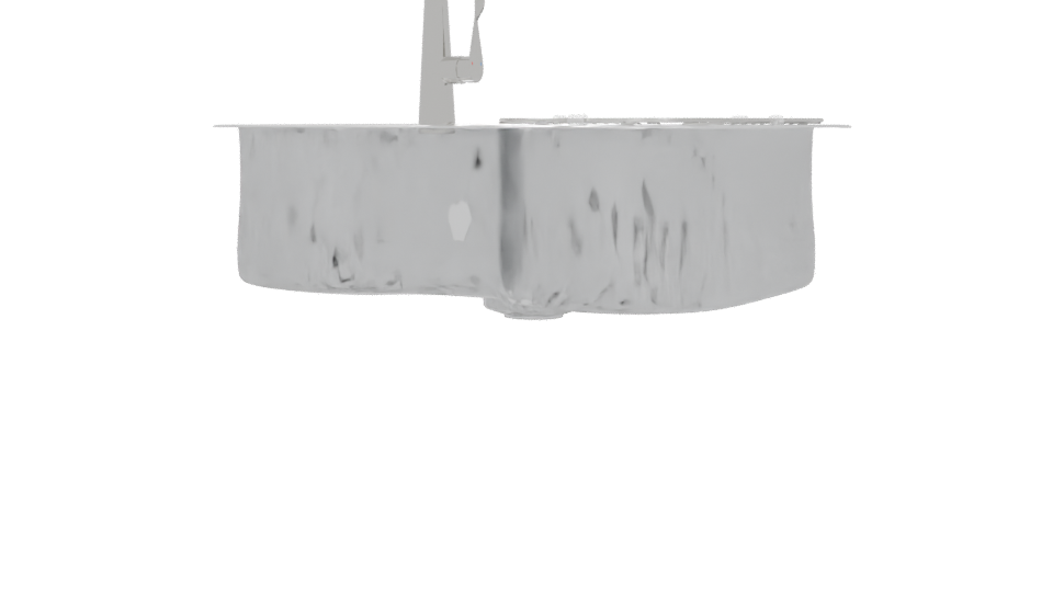 Stylish Kitchen Stainless Sink - Professional 3D Model Render 12