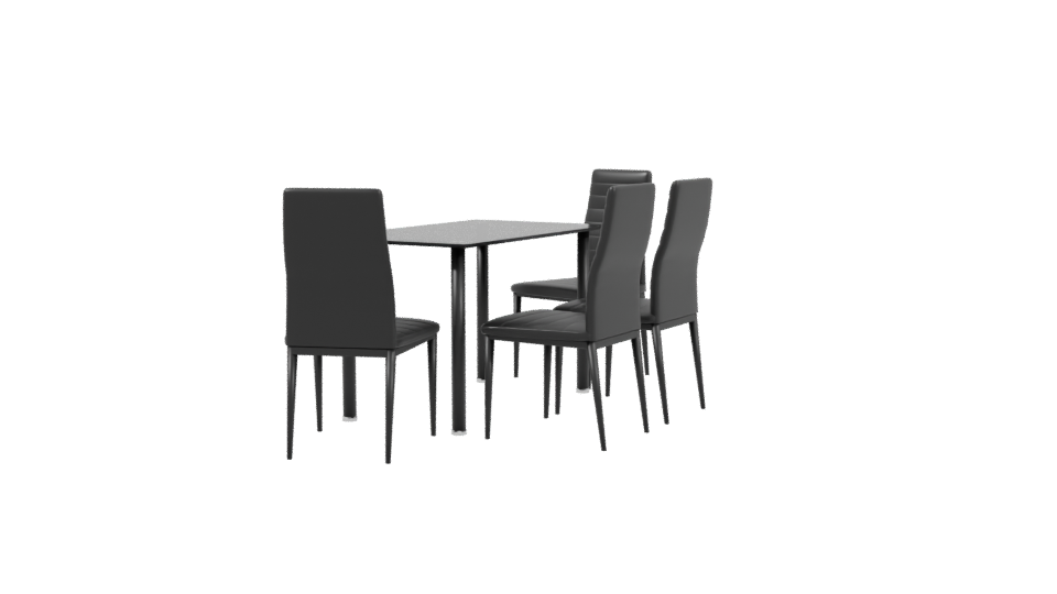 Stylish Modern Dining Set 3D - Professional 3D Model Render 3