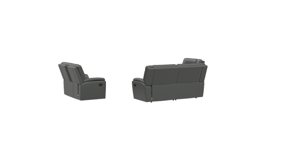 Stylish Reclining Sofa Set 3D - Professional 3D Model Render 4