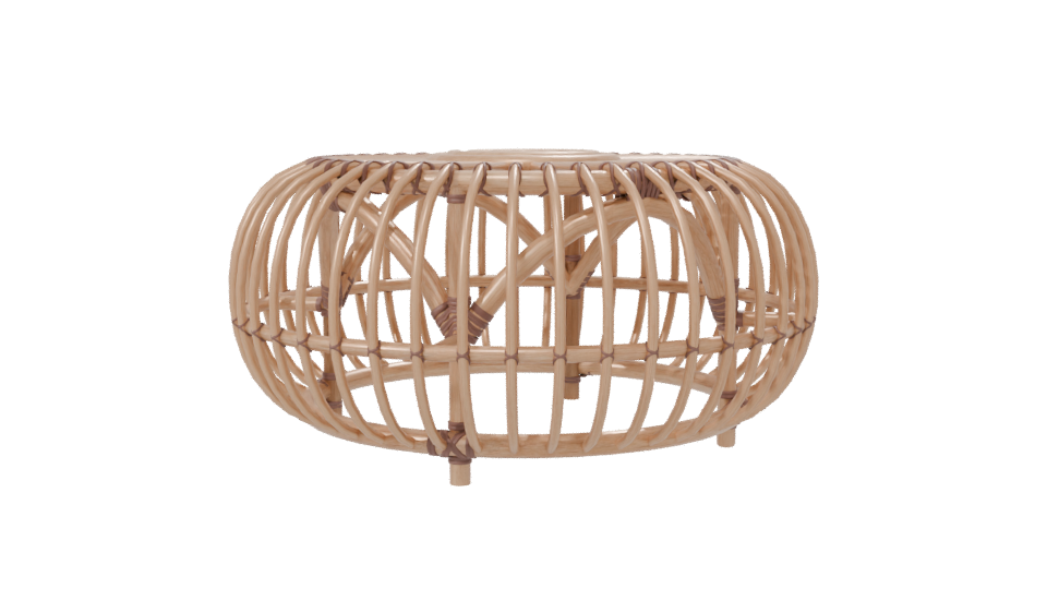 Stylish Rattan Coffee Table 3D - Professional 3D Model Render 7