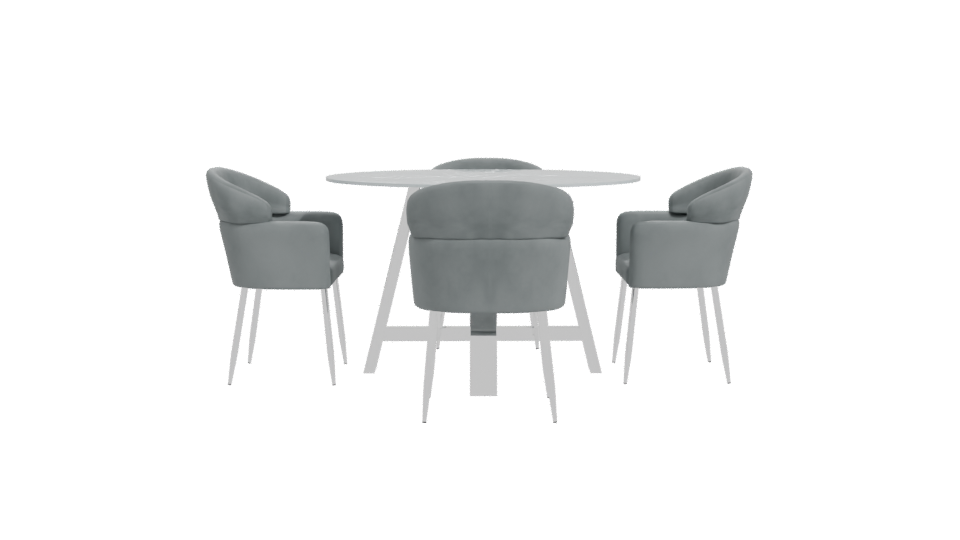 Stylish Dining Table Set 3D - Professional 3D Model Render 11