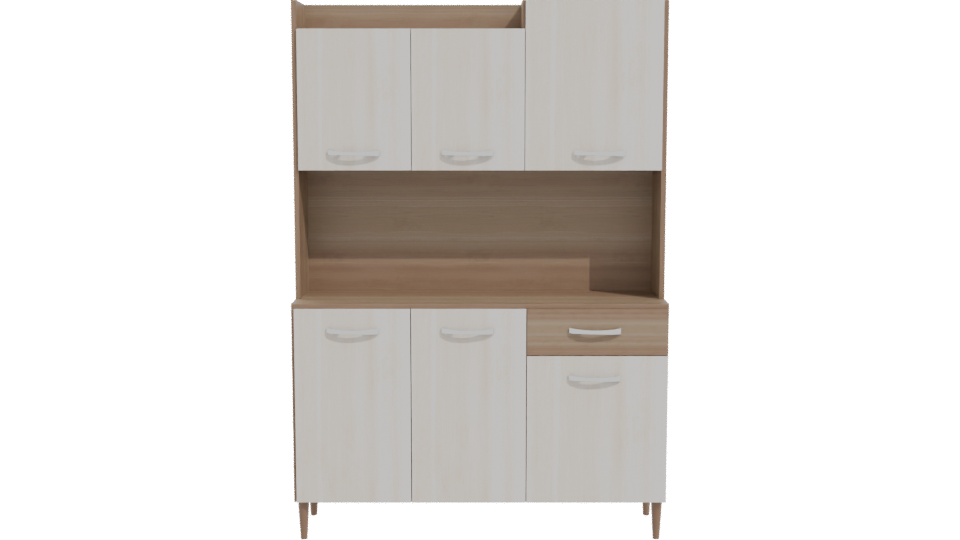 Modern Wooden Cabinet 3D Model - Professional 3D Model Render 11