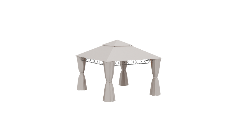 Stylish Outdoor Gazebo Model 3D - Professional 3D Model Render 13