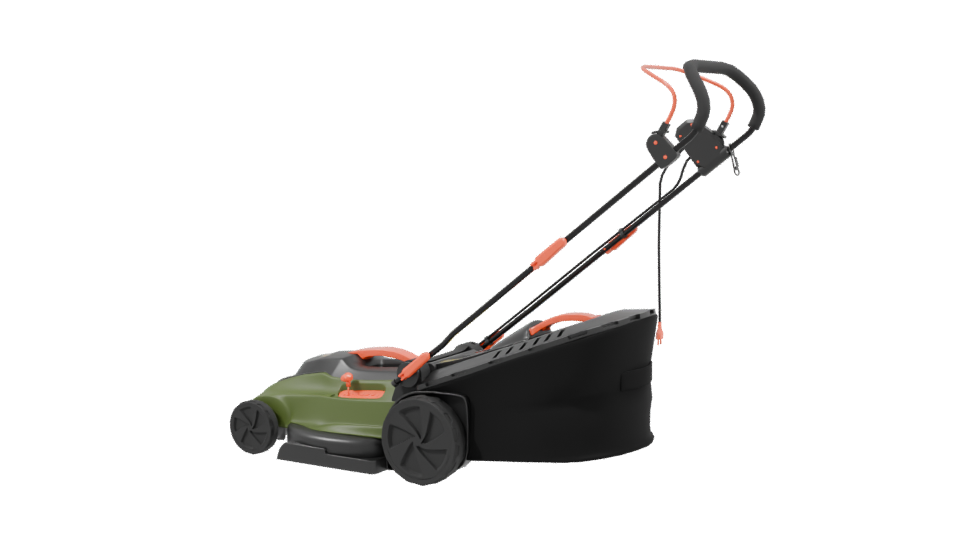 Electric Lawn Mower 3D Model - Professional 3D Model Render 3