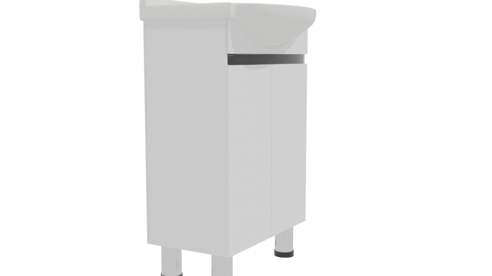 Minimalist White Kitchen Cabinet 3D Model - Professional 3D Model Render 9