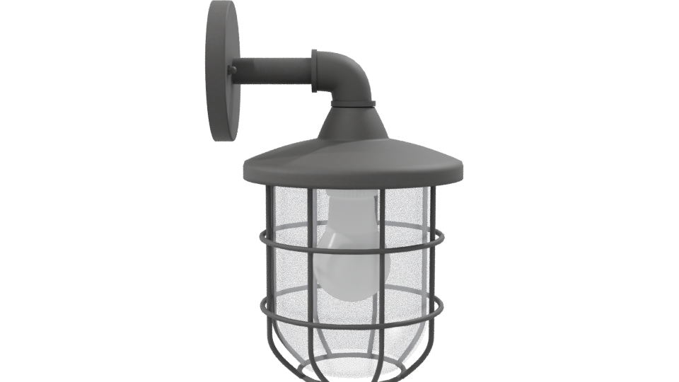 Industrial Outdoor Wall Light Fixture 3D Model - Professional 3D Model Render 8