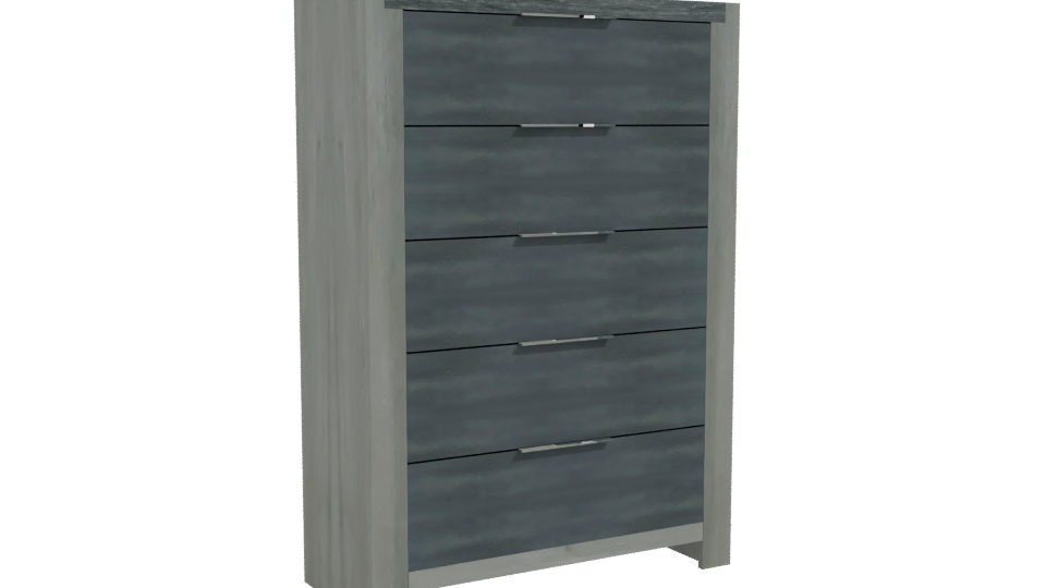 Contemporary Vertical Drawer Cabinet 3D Model - Professional 3D Model Render 10