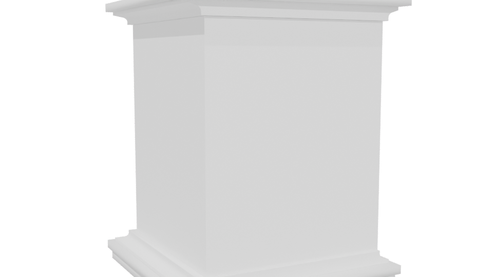 Elegant Minimalist Nightstand 3D Model - Professional 3D Model Render 4