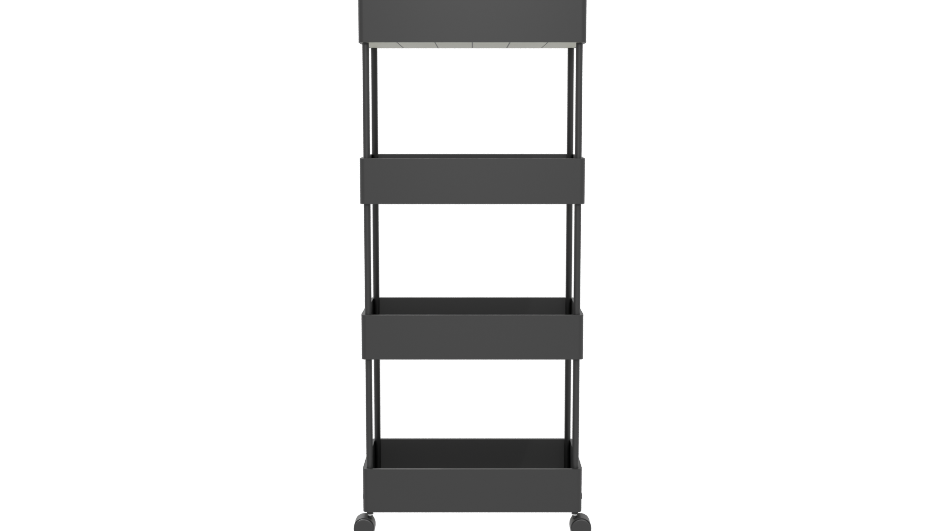 Modern Rolling Storage Cart Model - Professional 3D Model Render 5