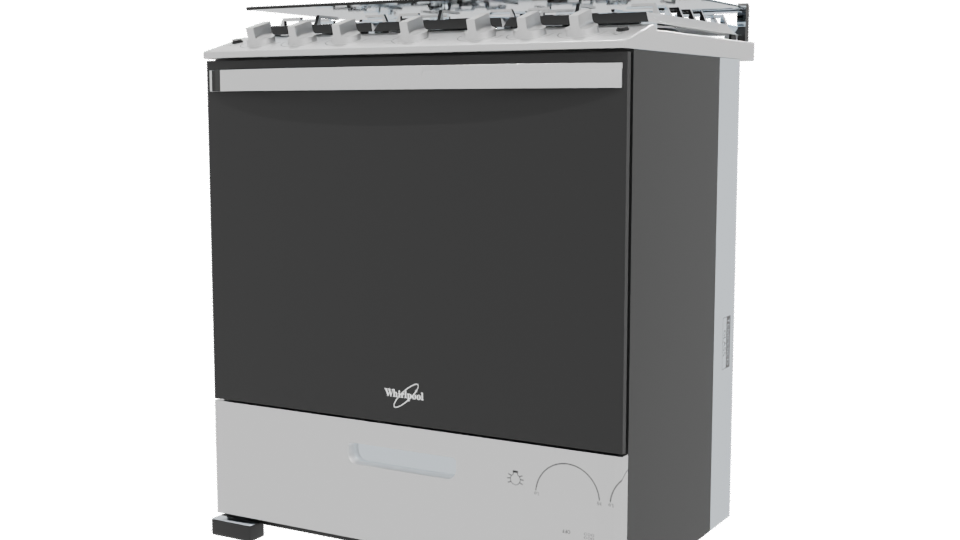 Sleek Modern Gas Range 3D Model - Professional 3D Model Render 12