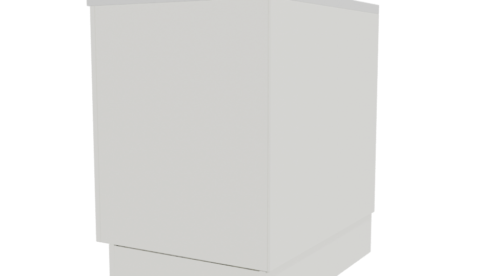 Contemporary Minimalist Storage Cabinet 3D Model - Professional 3D Model Render 3