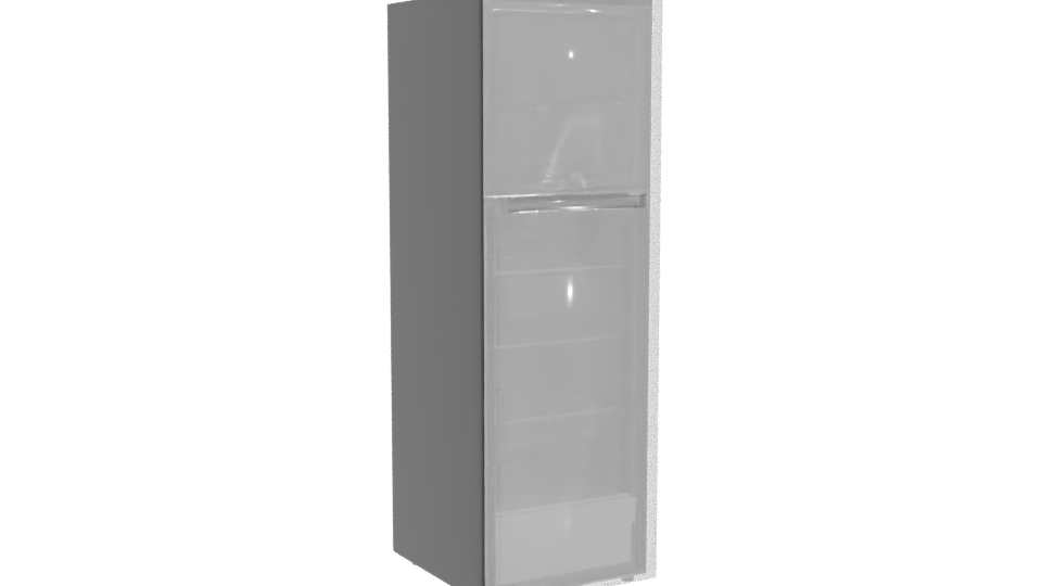 Elegant Stainless Steel Refrigerator Model - Professional 3D Model Render 10