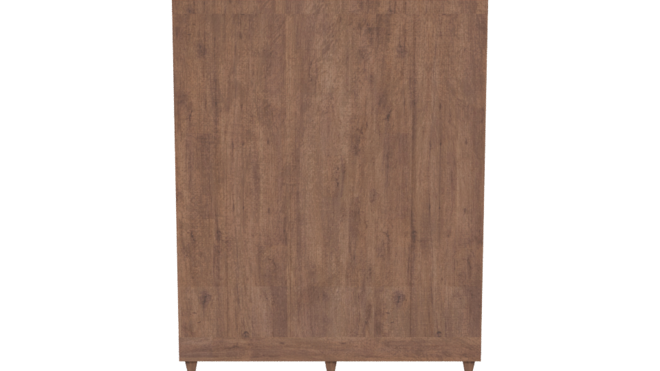 Stylish Wooden Storage Cabinet Model - Professional 3D Model Render 5