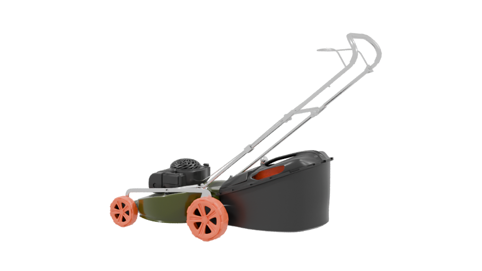 Realistic Lawn Mower 3D Model - Professional 3D Model Render 3