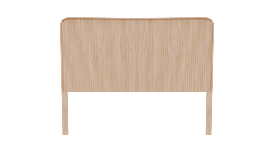 Modern Wooden Headboard 3D - Professional 3D Model Render 5