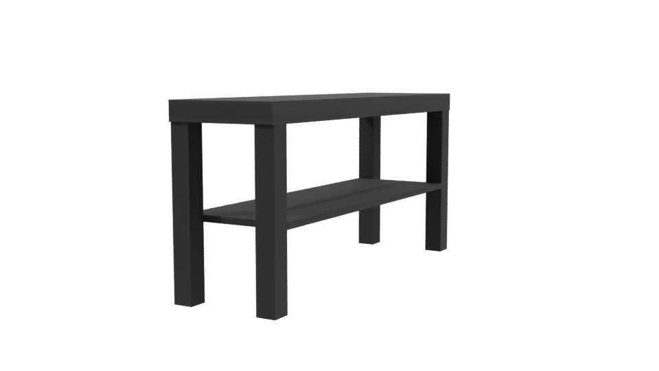 Stylish Black Console Table 3D - Professional 3D Model Render 3