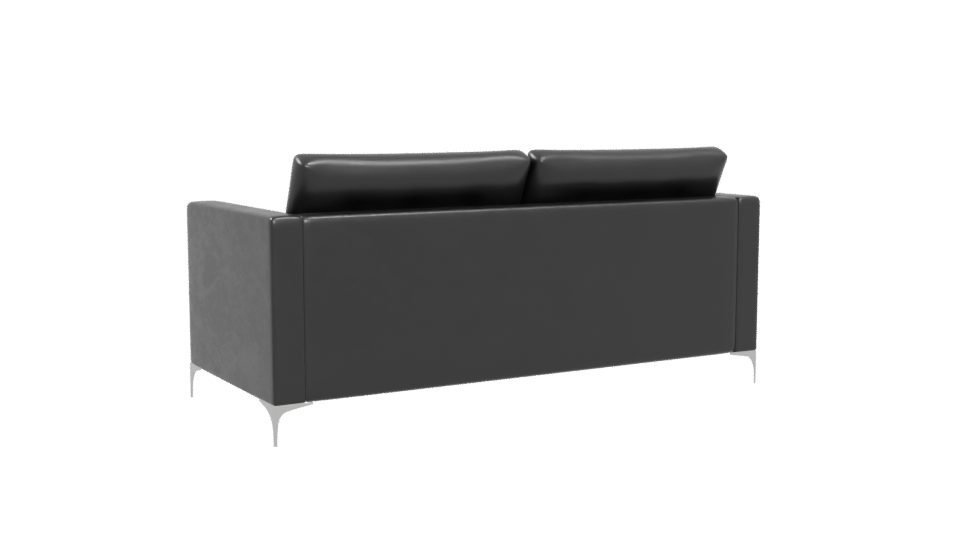 Contemporary Black Sofa 3D Model - Professional 3D Model Render 4