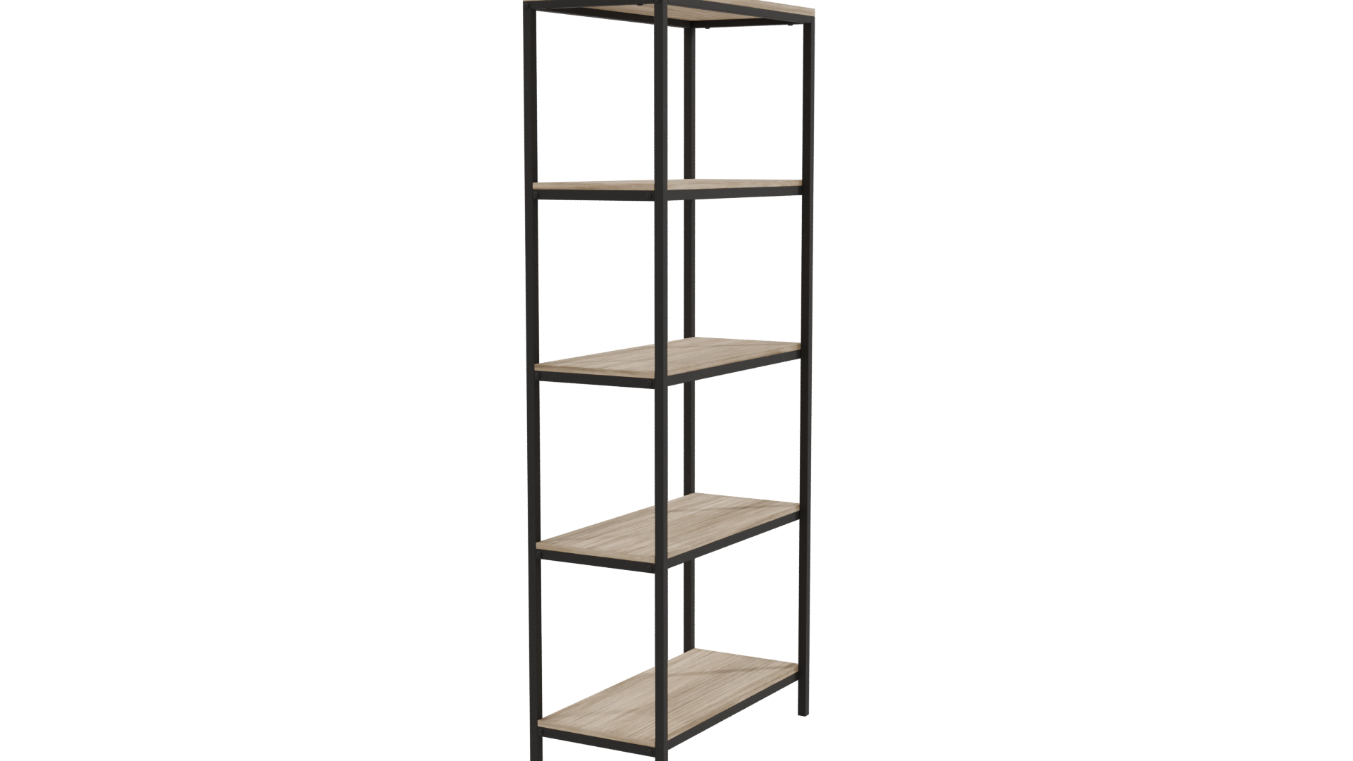 Contemporary Wooden Bookshelf 3D Model - Professional 3D Model Render 9