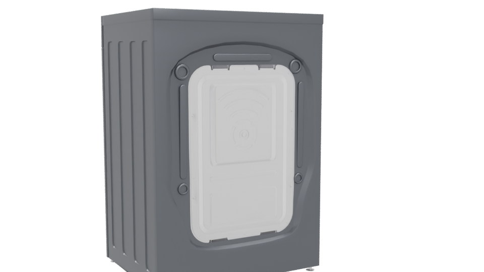 Stylish Front-Loading Washing Machine - Professional 3D Model Render 4