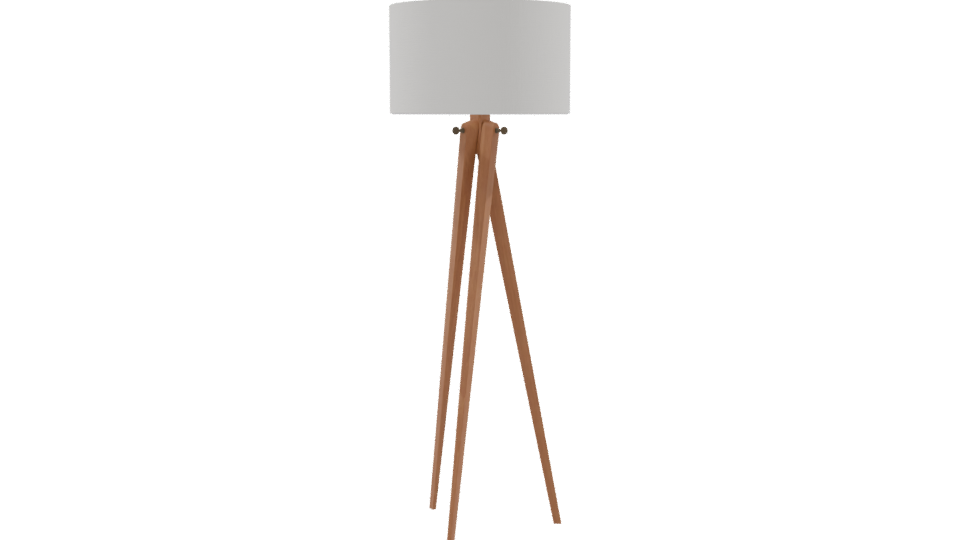 Stylish Modern Tripod Floor Lamp - Professional 3D Model Render 9