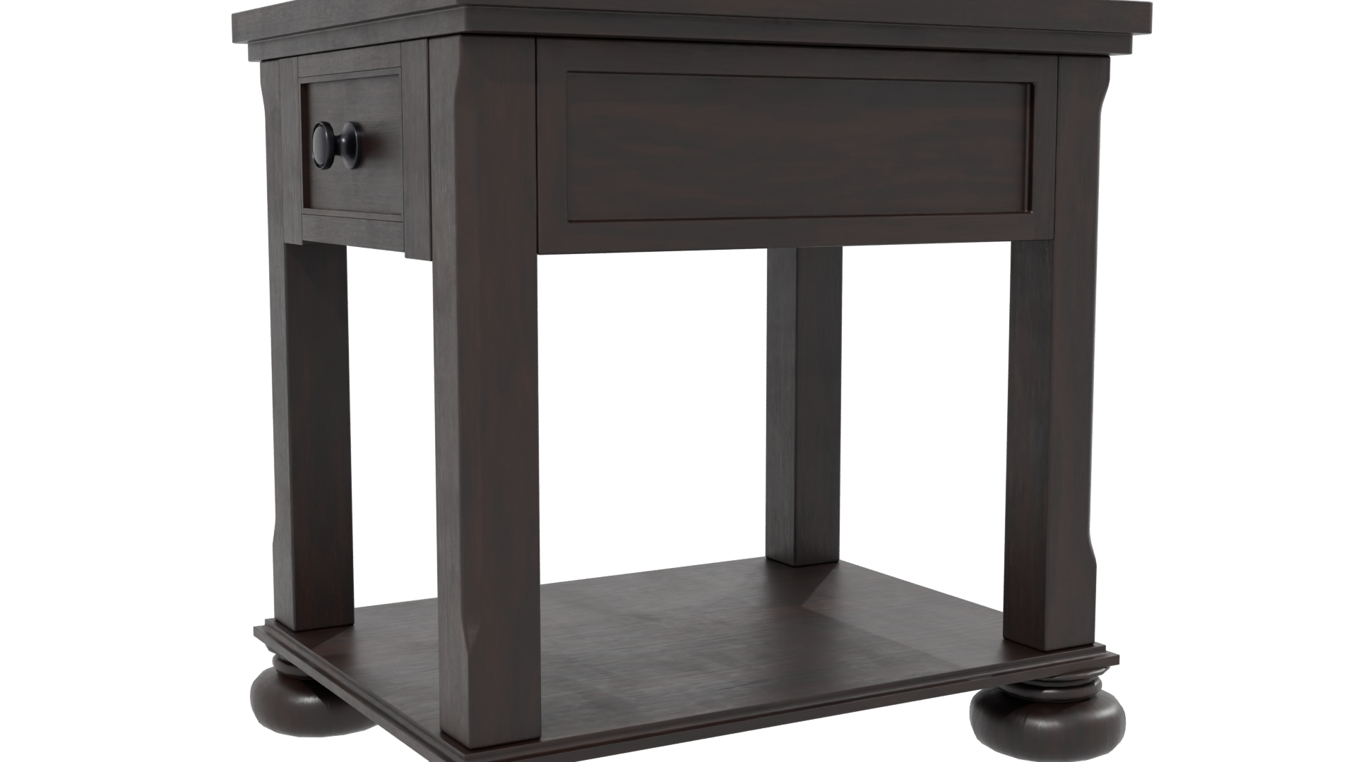 Elegant Wooden Side Table Model - Professional 3D Model Render 28