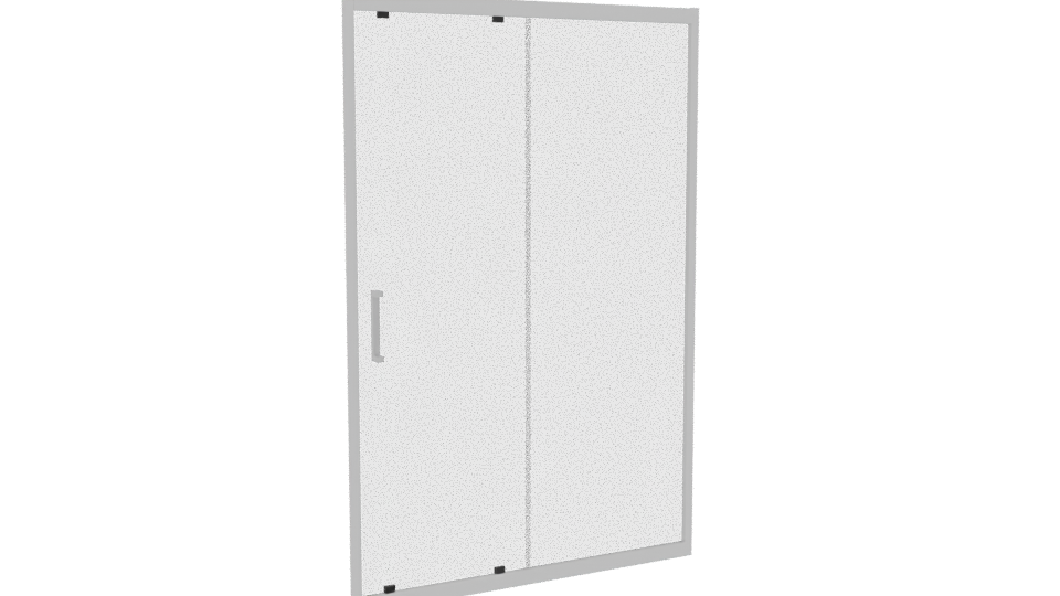 Sleek Double Glass Door Model - Professional 3D Model Render 4