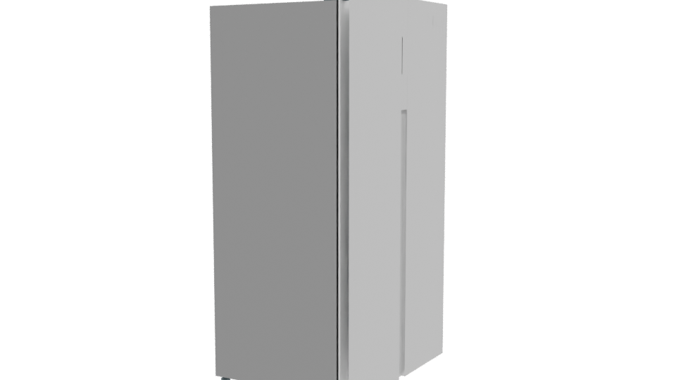 Sleek Modern Stainless Steel Refrigerator 3D Model - Professional 3D Model Render 9
