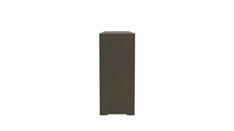 Modern Minimalist Wooden Cabinet - Professional 3D Model Render 2