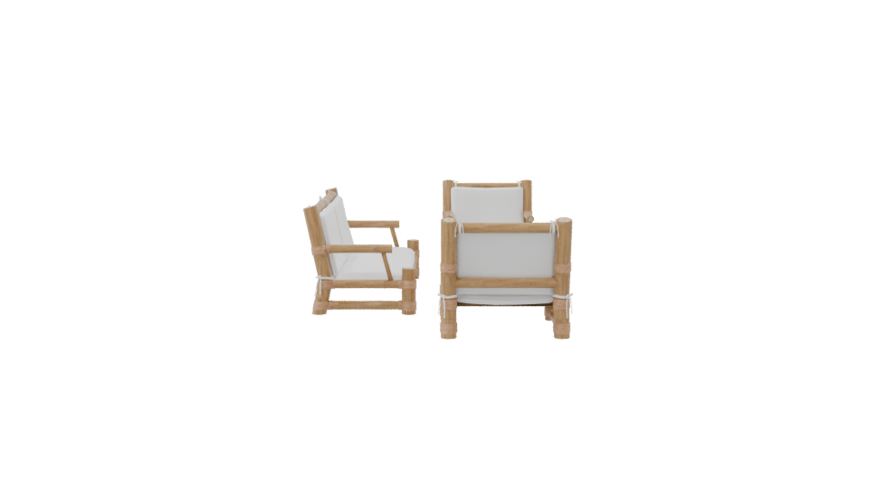 Stylish Outdoor Sofa Set 3D - Professional 3D Model Render 8
