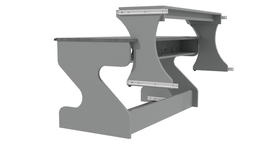 Stylish Modern Office Desk 3D Model - Professional 3D Model Render 3