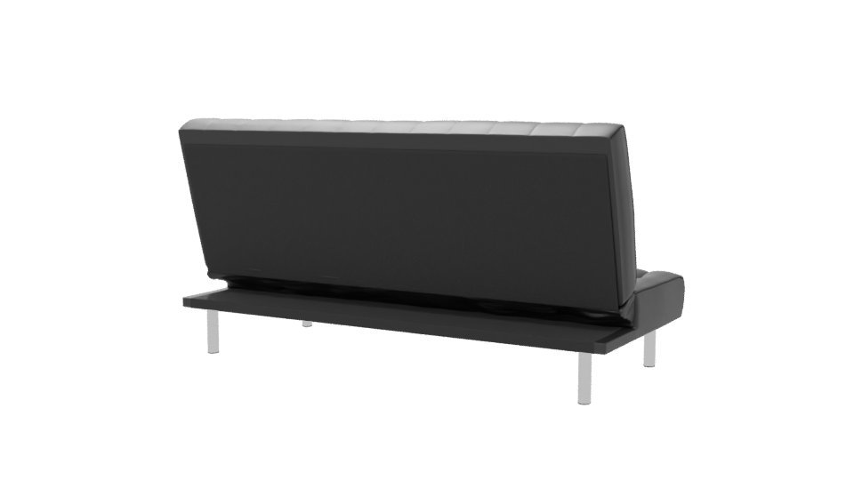 Contemporary Black Sofa Bed 3D Model - Professional 3D Model Render 6