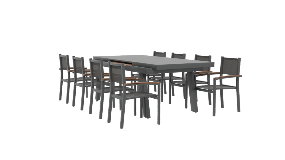 Elegant Outdoor Dining Set 3D - Professional 3D Model Render 13
