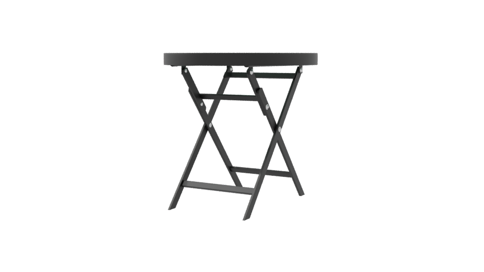 Folding Black Accent Table Model - Professional 3D Model Render 9