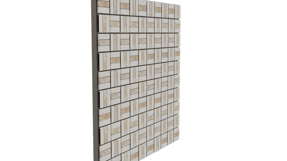 Elegant Wood Pattern Tile 3D - Professional 3D Model Render 9