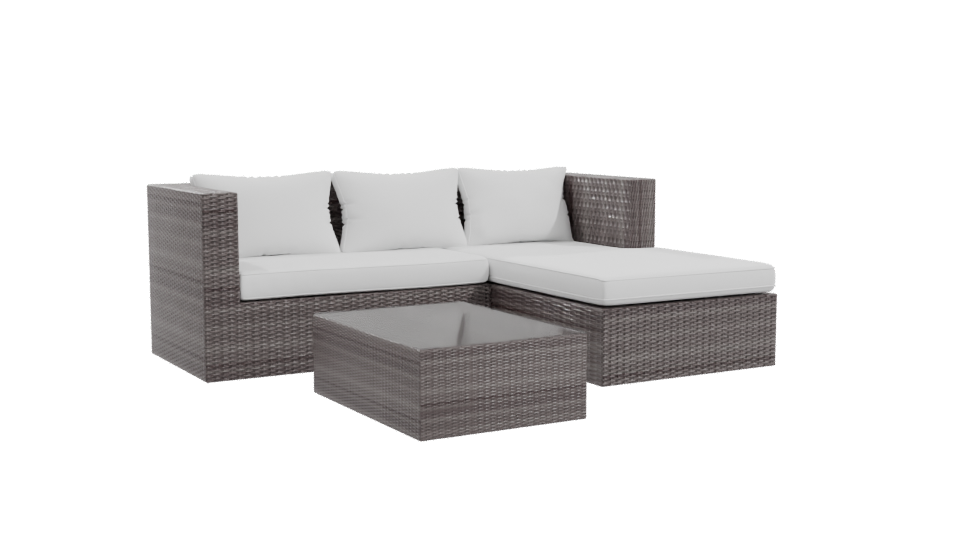 Stylish Outdoor Sofa Set 3D - Professional 3D Model Render 10