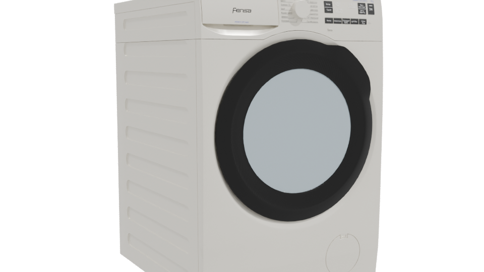 Realistic Front Load Washing Machine 3D - Professional 3D Model Render 10