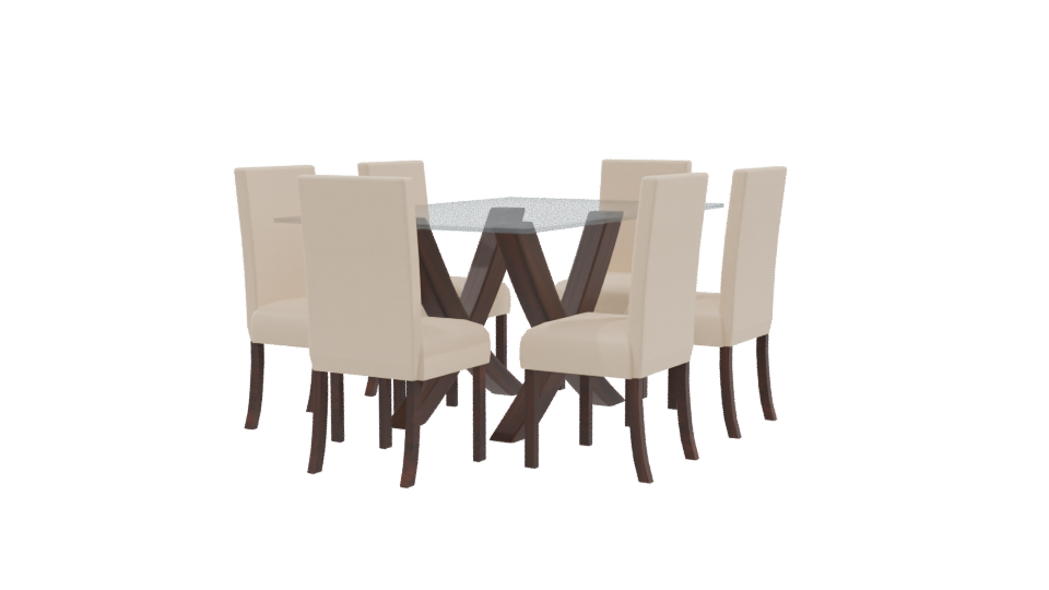 Elegant Modern Dining Table Set - Professional 3D Model Render 9