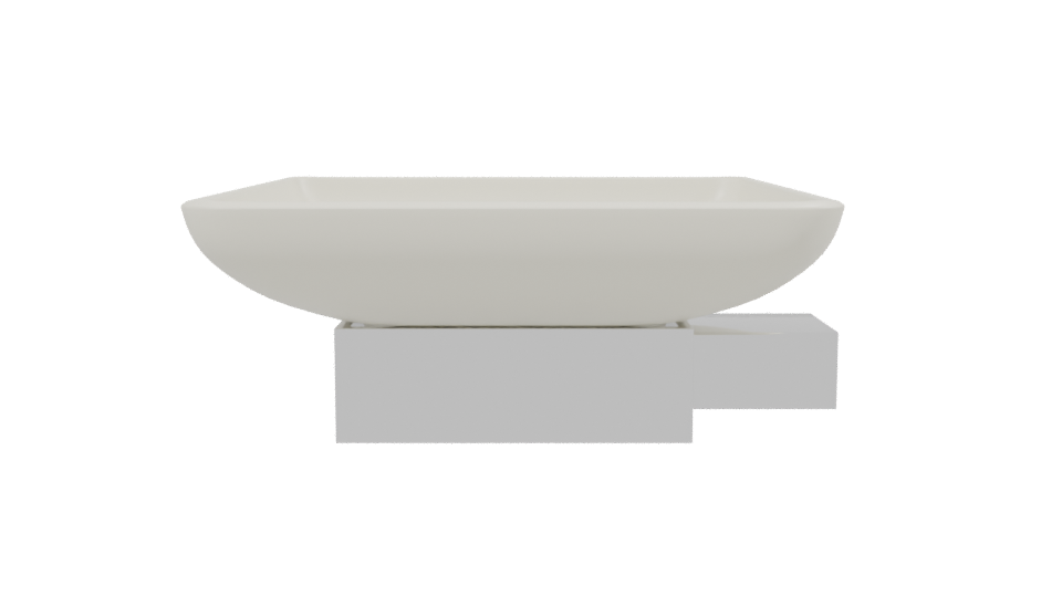 Minimalist Ceramic Sink Model - Professional 3D Model Render 2