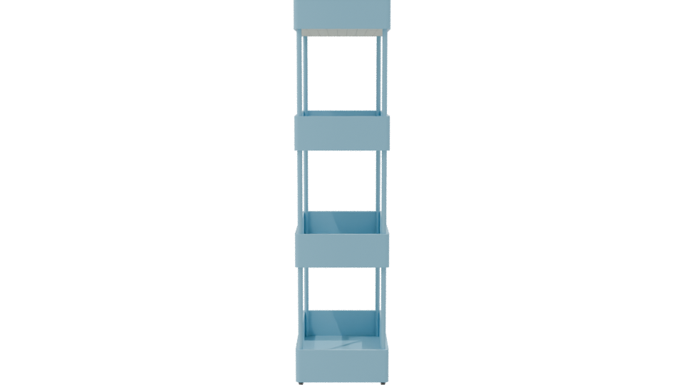 Stylish Mobile Storage Cart 3D - Professional 3D Model Render 8