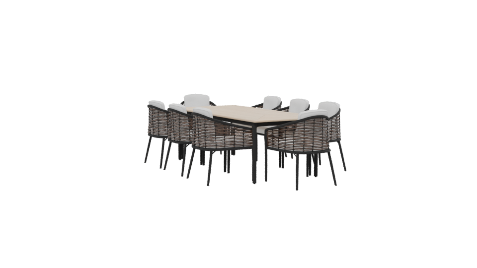 Outdoor Dining Set 3D Model - Professional 3D Model Render 13