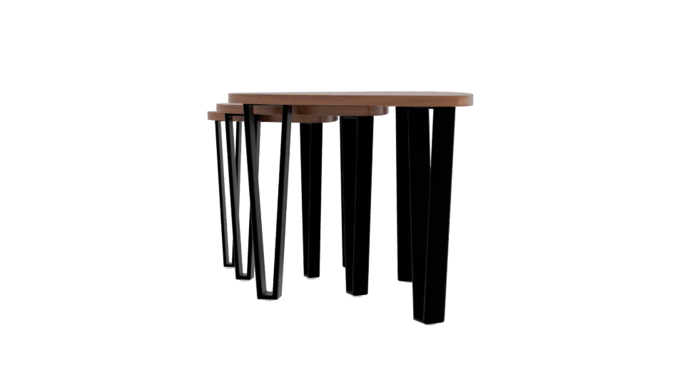 Stylish Modern Wooden Table 3D - Professional 3D Model Render 10