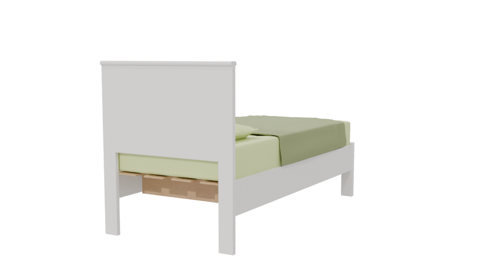 Minimalist Twin Bed 3D Model - Professional 3D Model Render 6