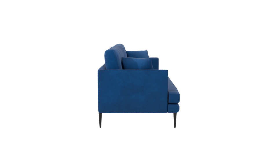 Stylish Blue Sofa Model - Professional 3D Model Render 8