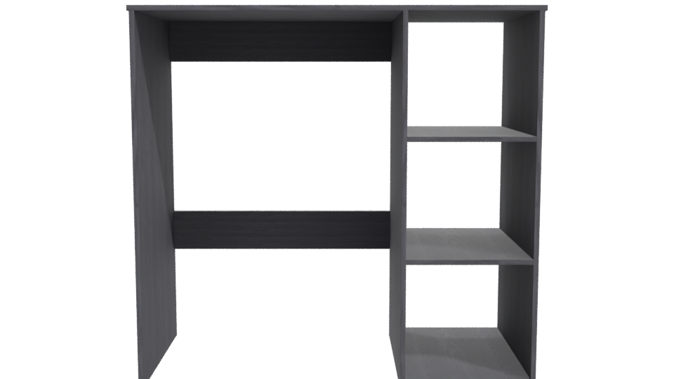 Contemporary Wooden Office Desk Model - Professional 3D Model Render 11