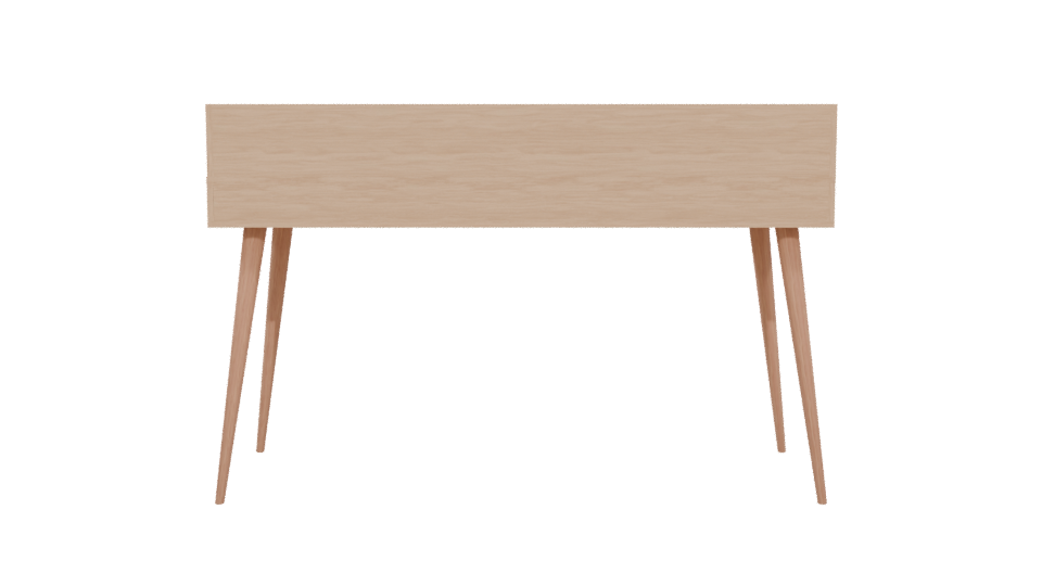 Minimalist Wooden Office Desk 3D Model - Professional 3D Model Render 5