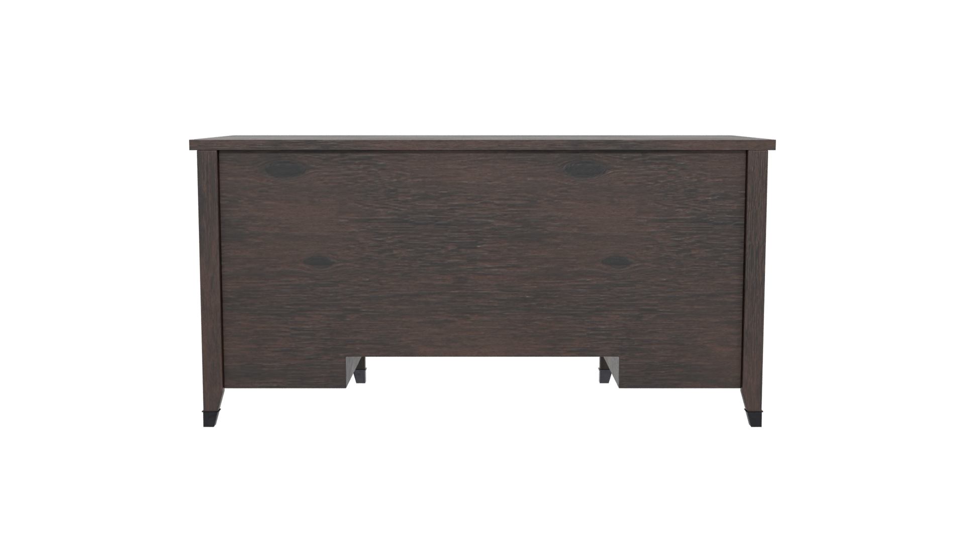 Elegant Wooden Office Desk Model - Professional 3D Model Render 5