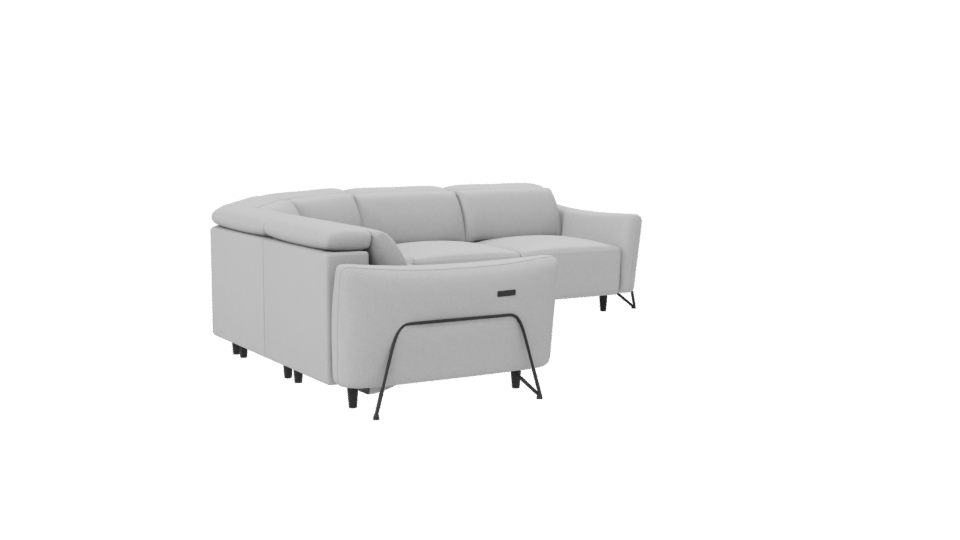 Curved Modern Sofa 3D Model - Professional 3D Model Render 7