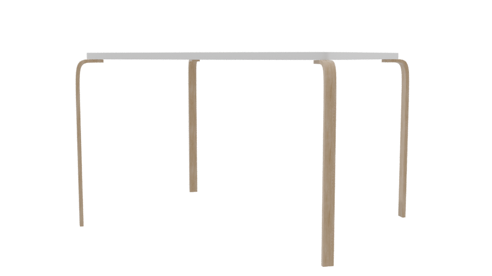 Minimalist Wooden Dining Table 3D - Professional 3D Model Render 9